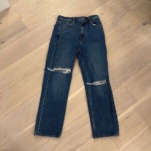 Abercrombie & fitch ankle straight high rise jeans